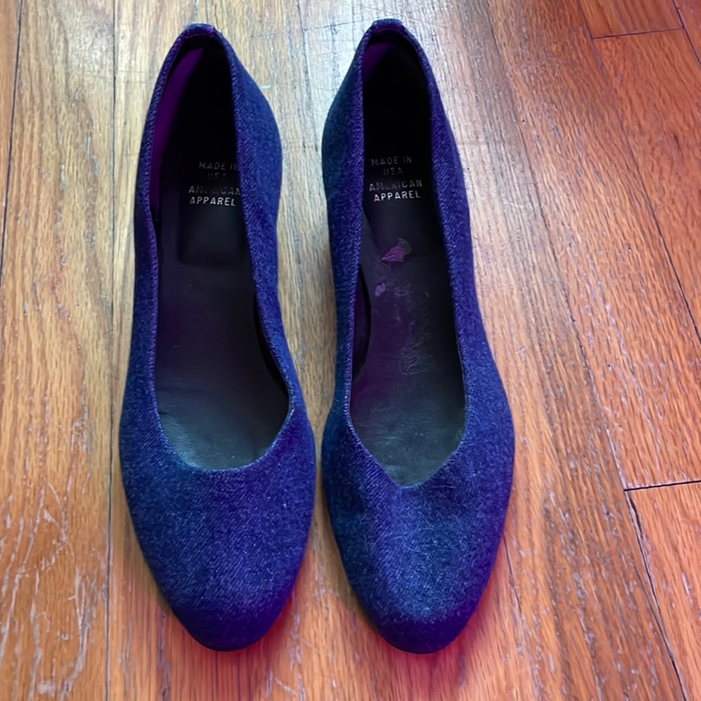 American Apparel Denin Heel Shoes